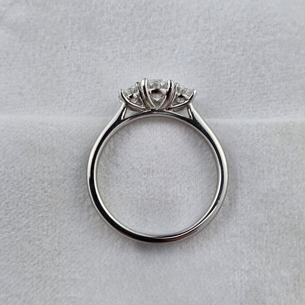 Oval Cut Diamond Trilogy Ring