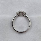 Oval Cut Diamond Trilogy Ring