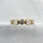 Diamond Mixed Cut Bezel Set Band
