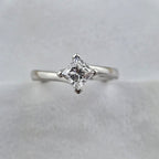 Princess Cut Diamond Solitaire Twist Ring
