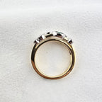 Mixed Cut Emerald and Diamond Bubble Ring