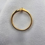 Round Sapphire Crossover Ring