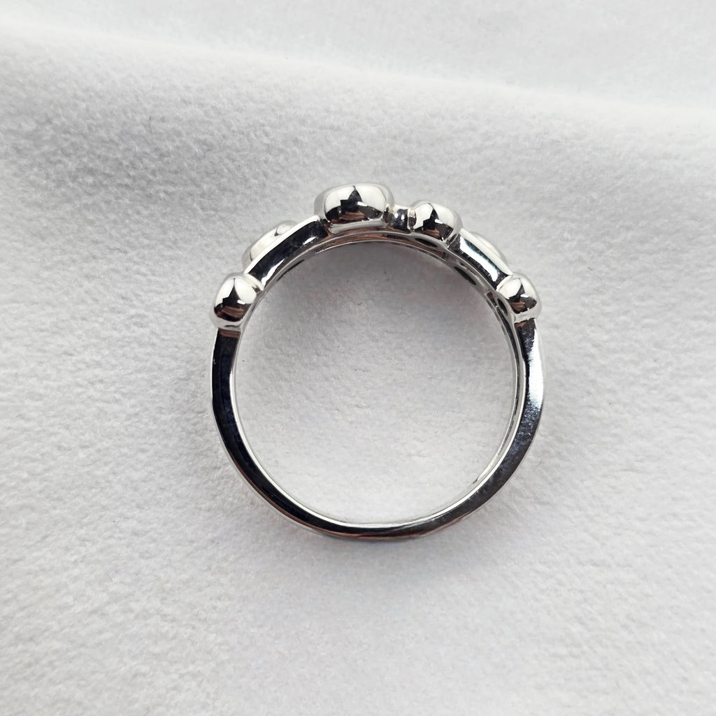 Two Row Diamond Bubble Ring