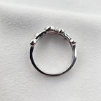 Two Row Diamond Bubble Ring