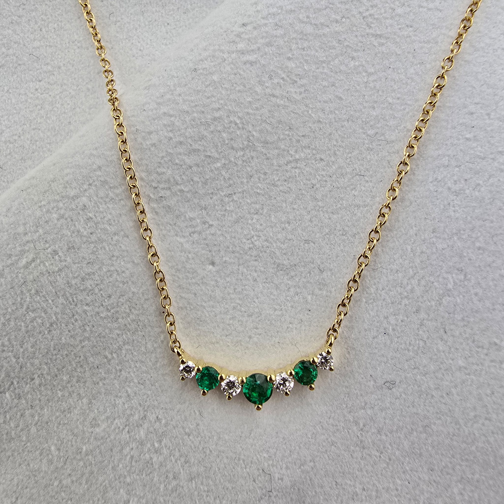 Tiara Emerald and Diamond Pendant