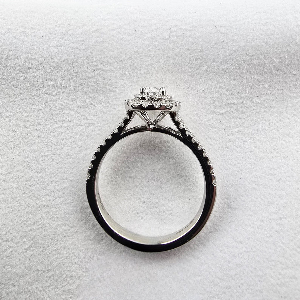 Pear Diamond Double Halo Ring