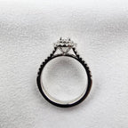 Pear Diamond Double Halo Ring