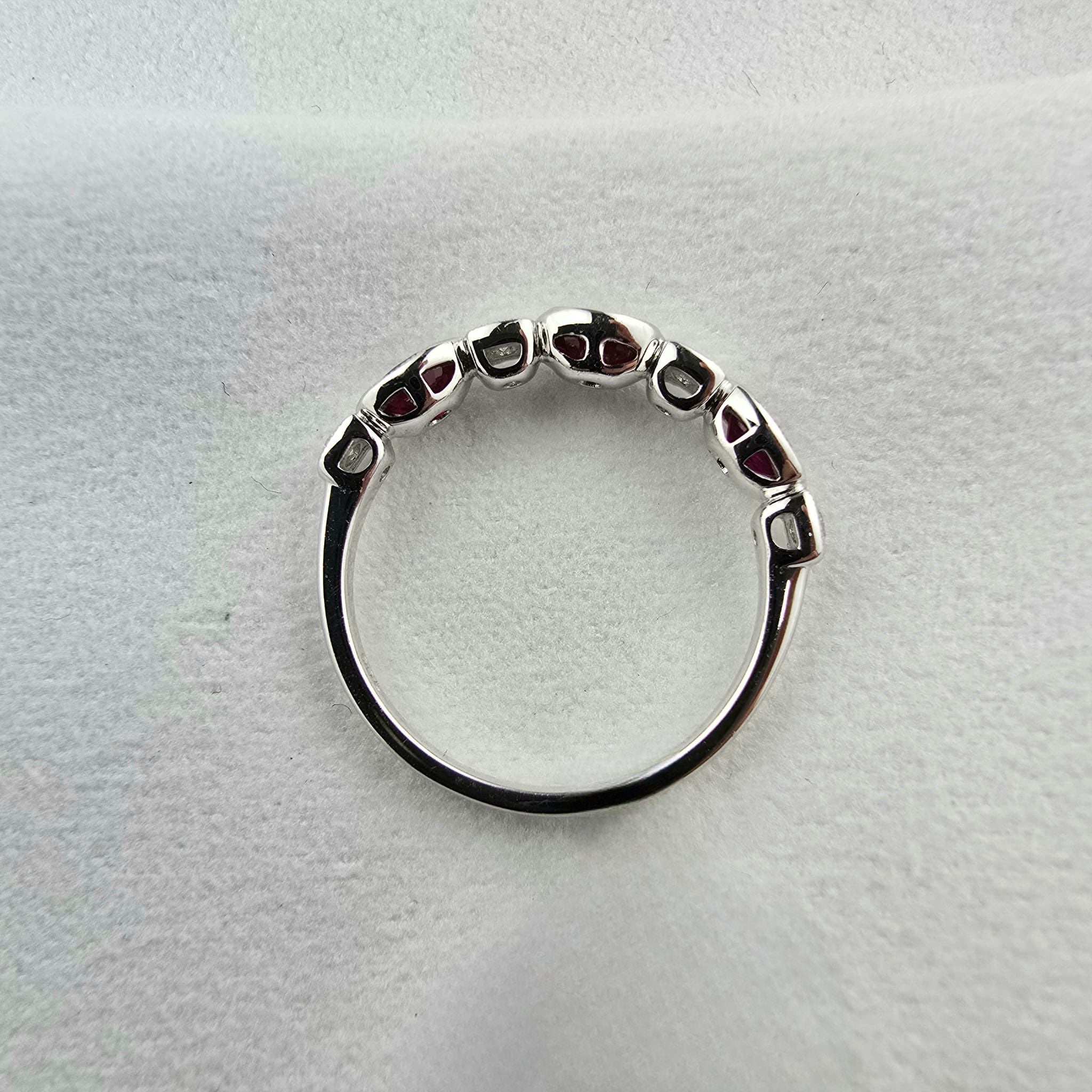 Ruby and diamond vintage eternity ring