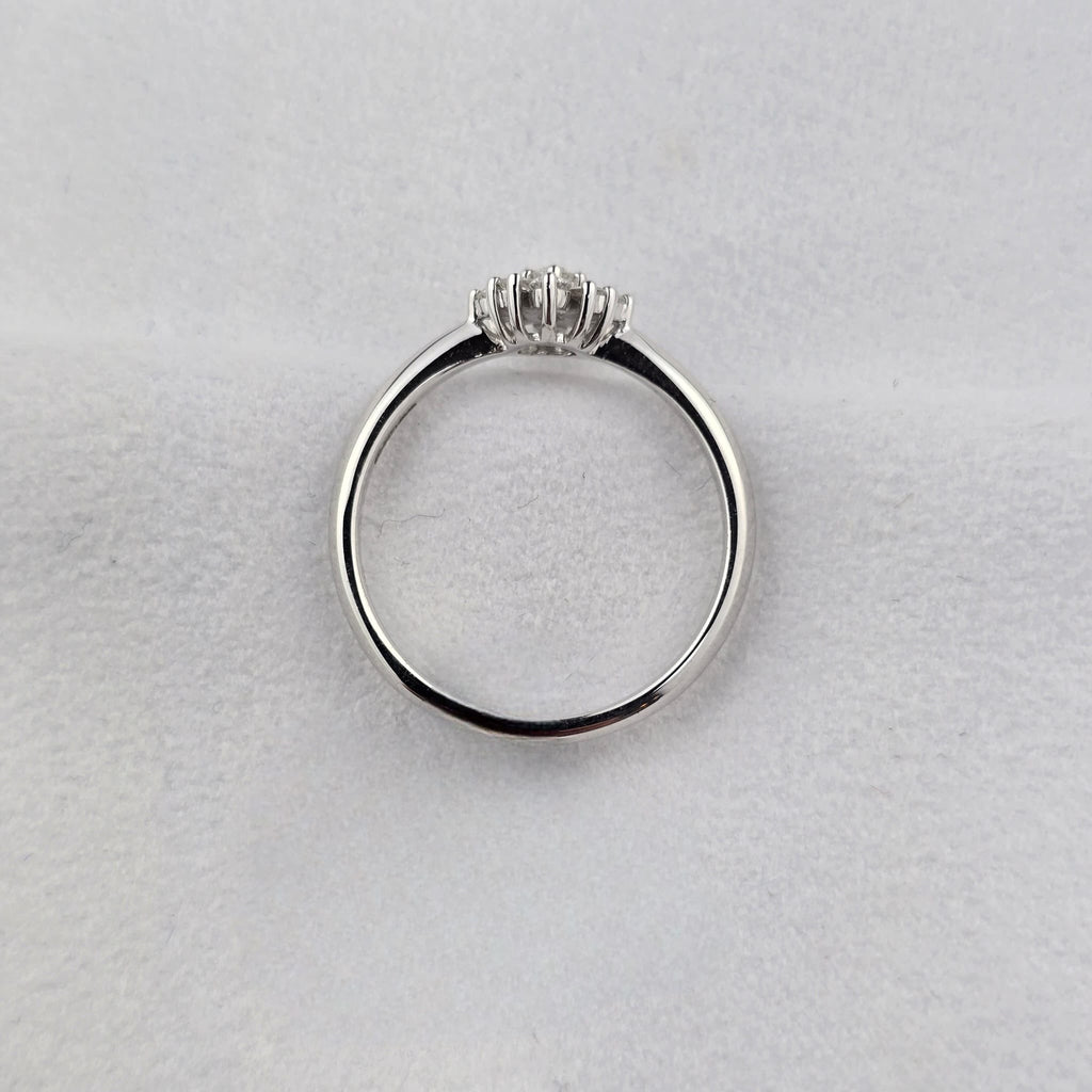 Mixed Cut Diamond Cluster Ring