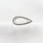 Diamond Set Teardrop Dress Ring