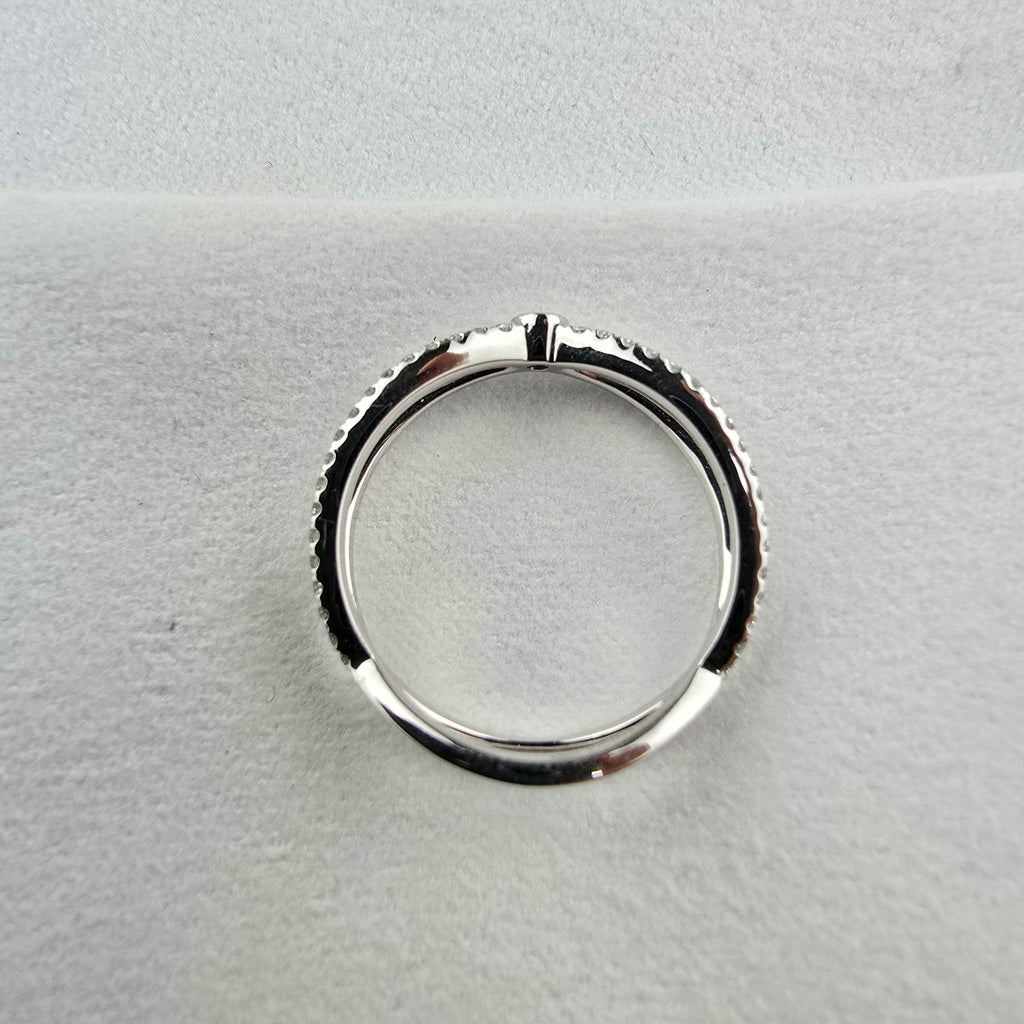 Ruby and diamond kiss ring