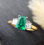 Emerald and Diamond Ring