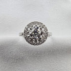 Round Diamond Double Halo Ring
