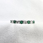 Emerald and Diamond Eternity Band