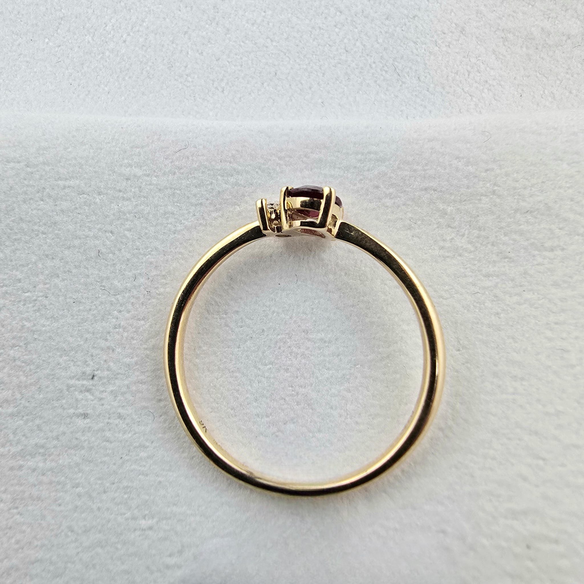 Ruby and Diamond Pear Shape Toi et Moi Style Ring