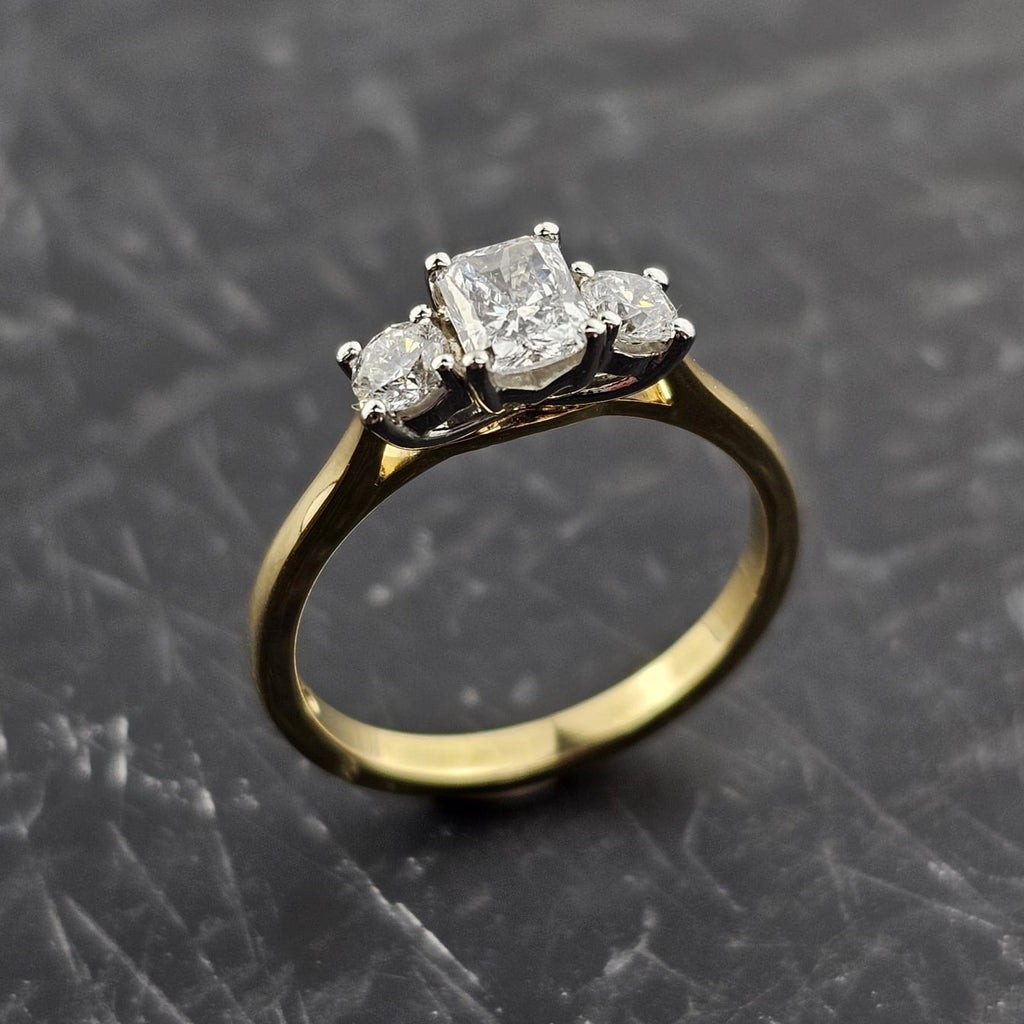 Emerald Cut Diamond Trilogy