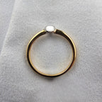 Rub-Over Round Sapphire Ring