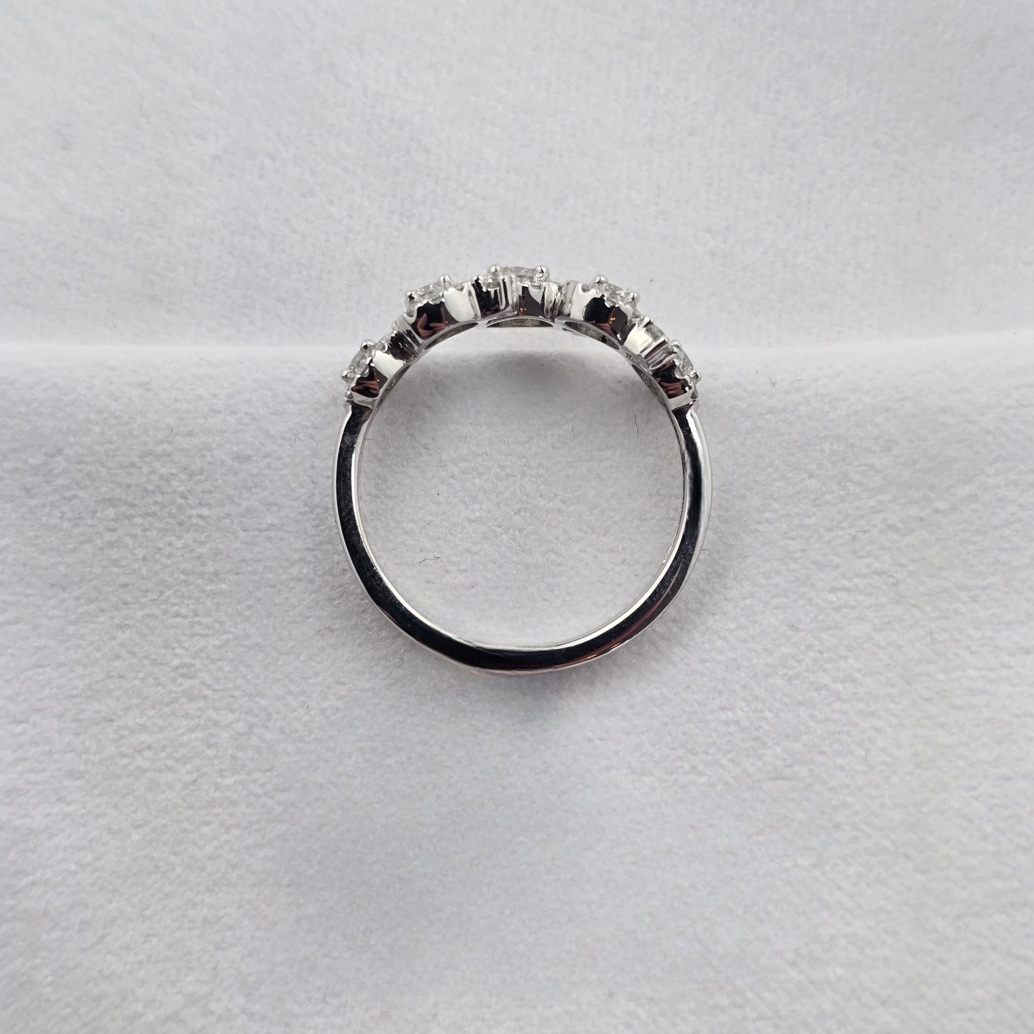 Staggered Cluster Diamond Ring