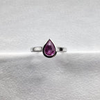 Pear Pink Sapphire Rubover Ring