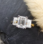 Emerald Cut Lab Grown Diamond Trilogy
