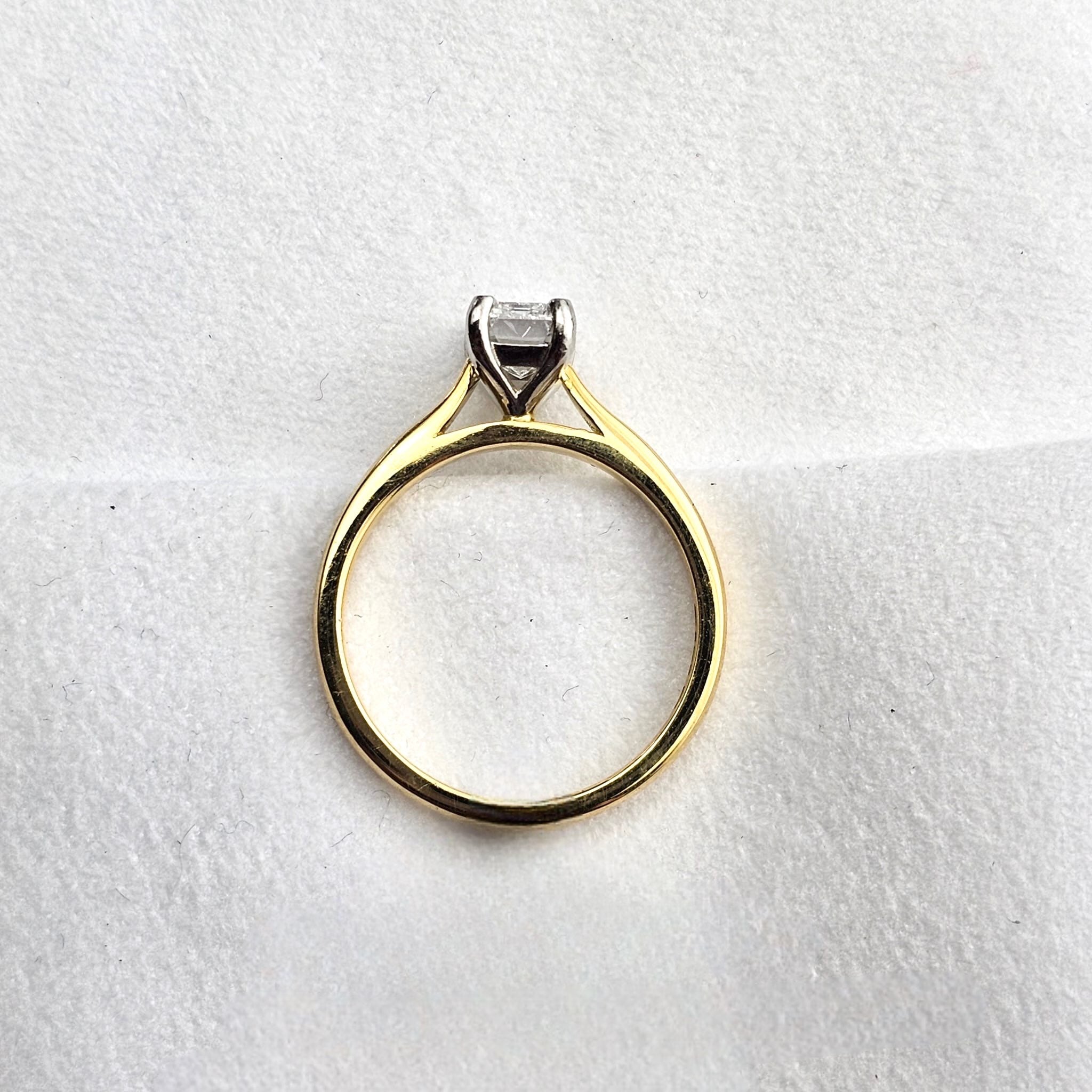 Emerald Diamond Solitaire Ring