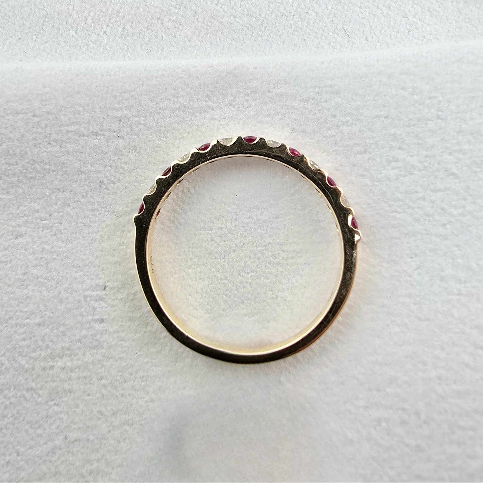 Ruby and Diamond Eternity Band