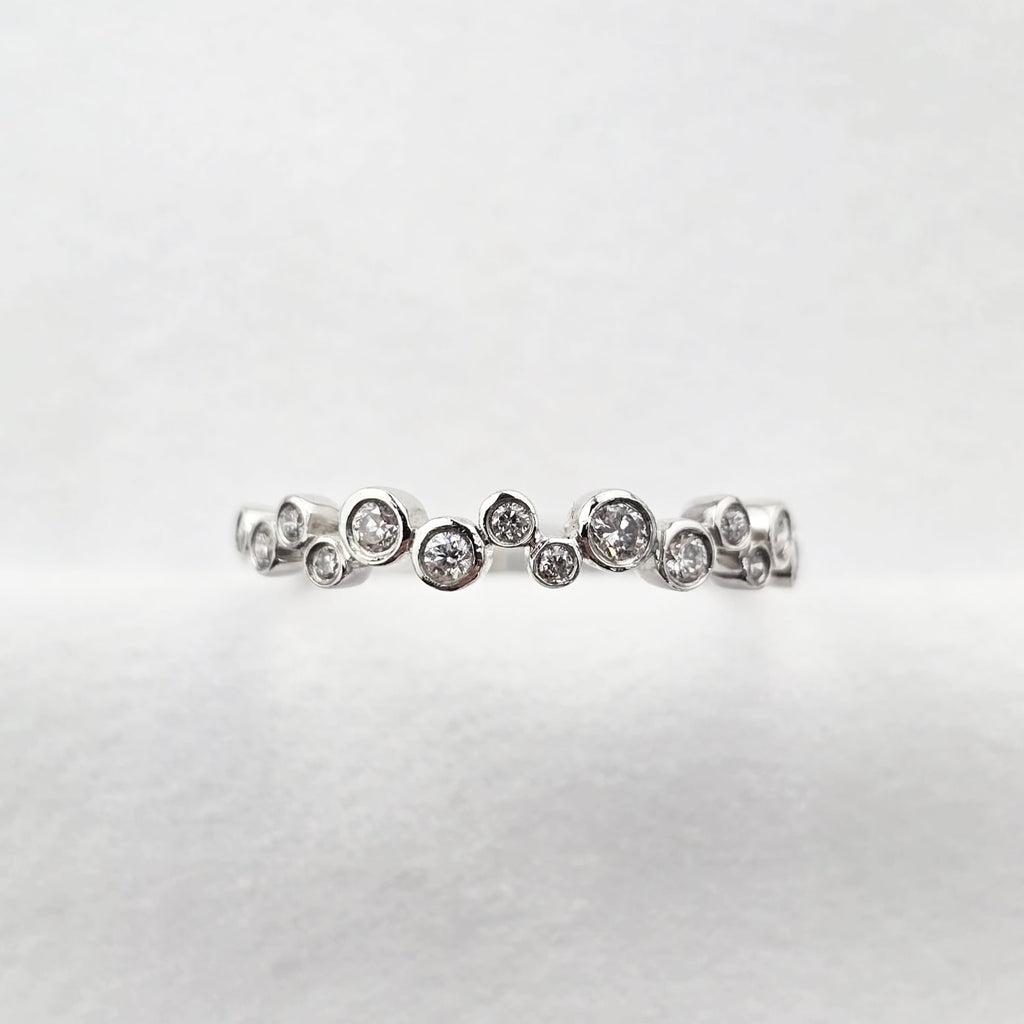 Diamond Bubble Staggered Ring