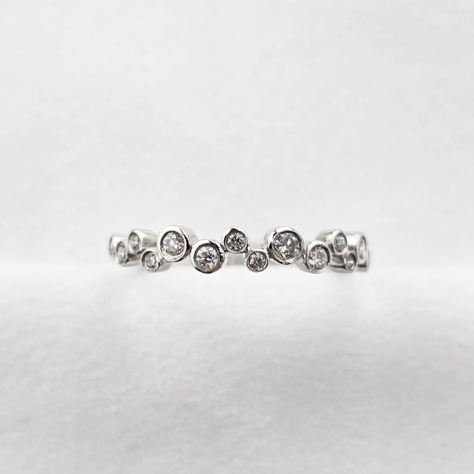 Diamond Bubble Staggered Ring