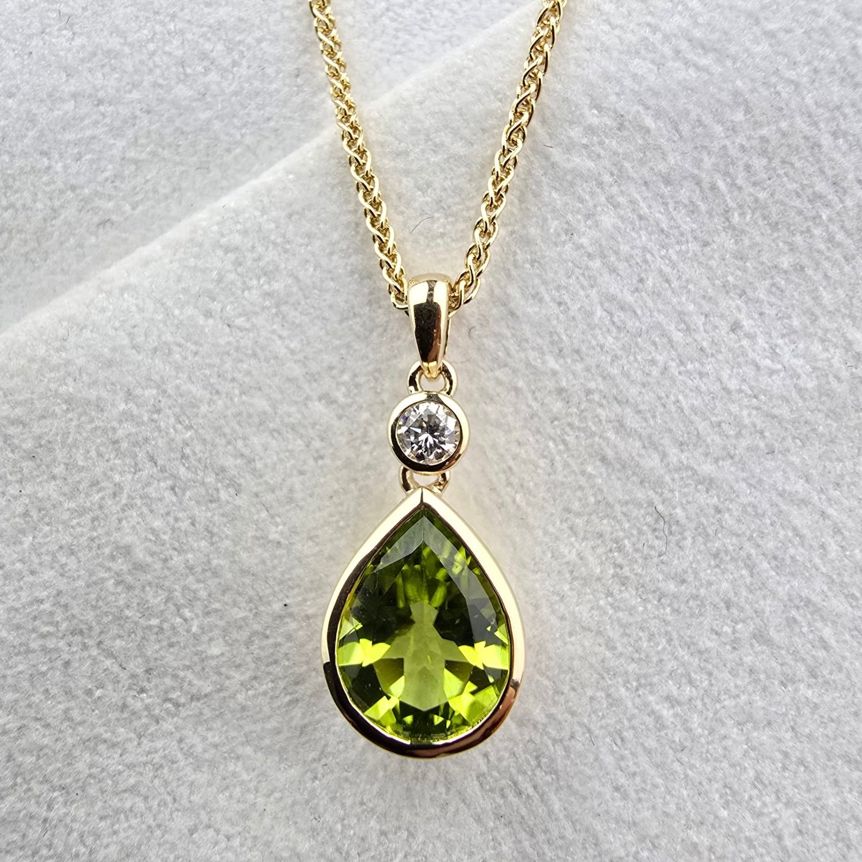 Pear Peridot Pendant