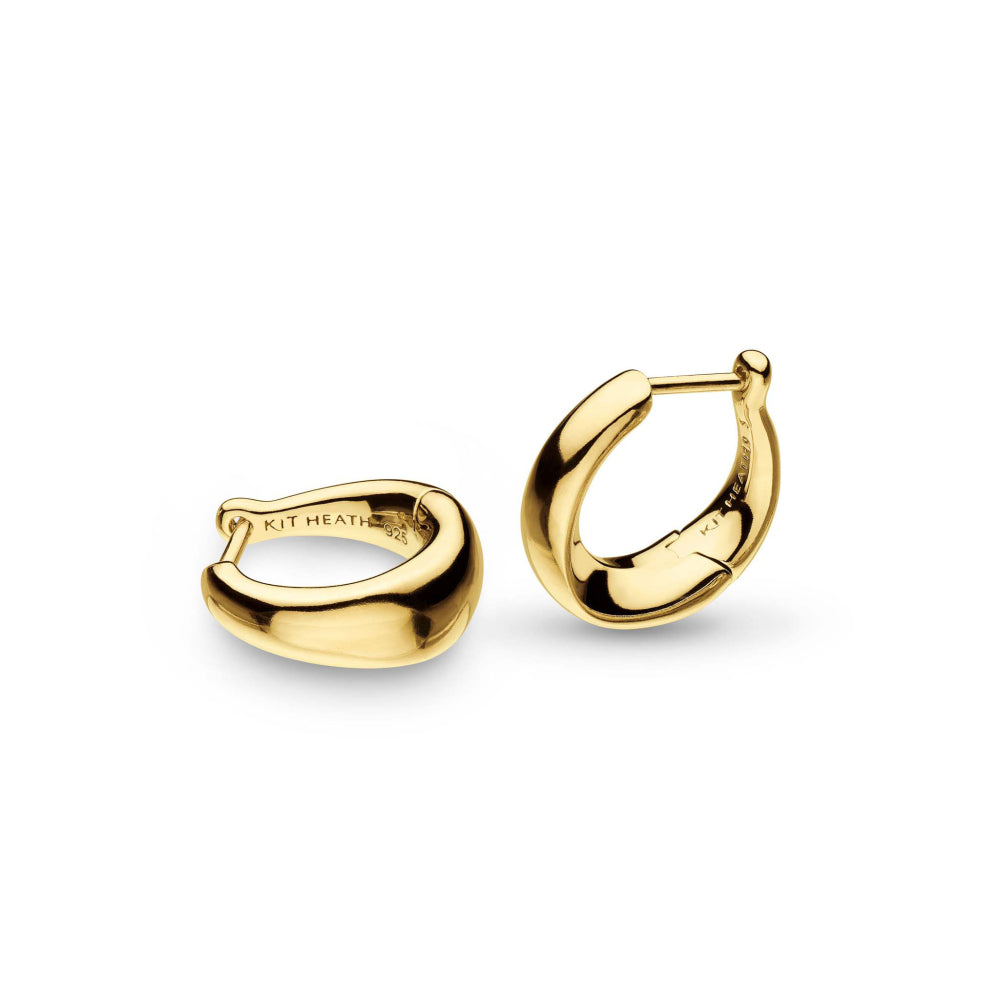Bevel Cirque Golden Small Huggie Hoop Earrings
