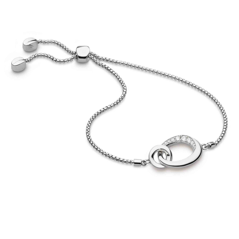 Bevel Cirque Link Pavé Toggle Bracelet