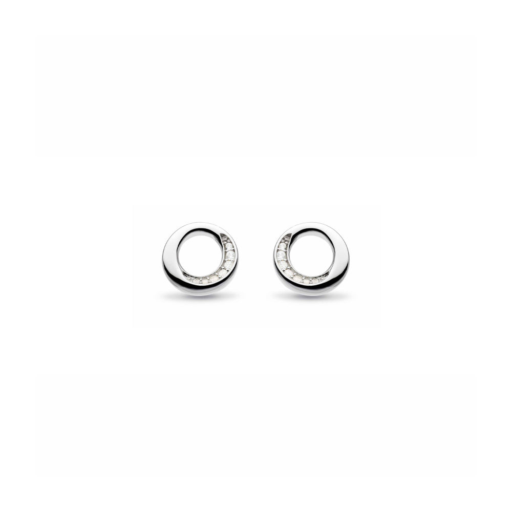 Bevel Cirque Pavé Stud Earrings