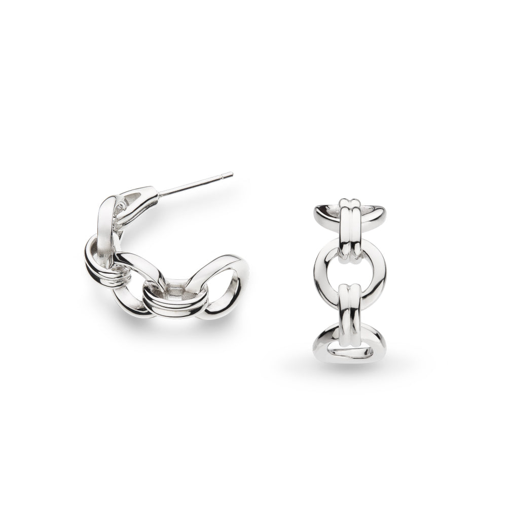 Bevel Unity Hoop Stud Earrings