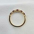 Ruby and diamond graduated eternity ring