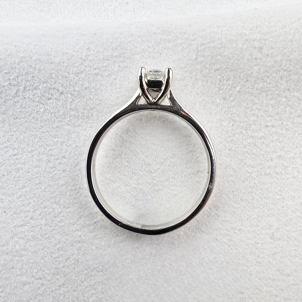 Emerald Diamond Solitaire Ring