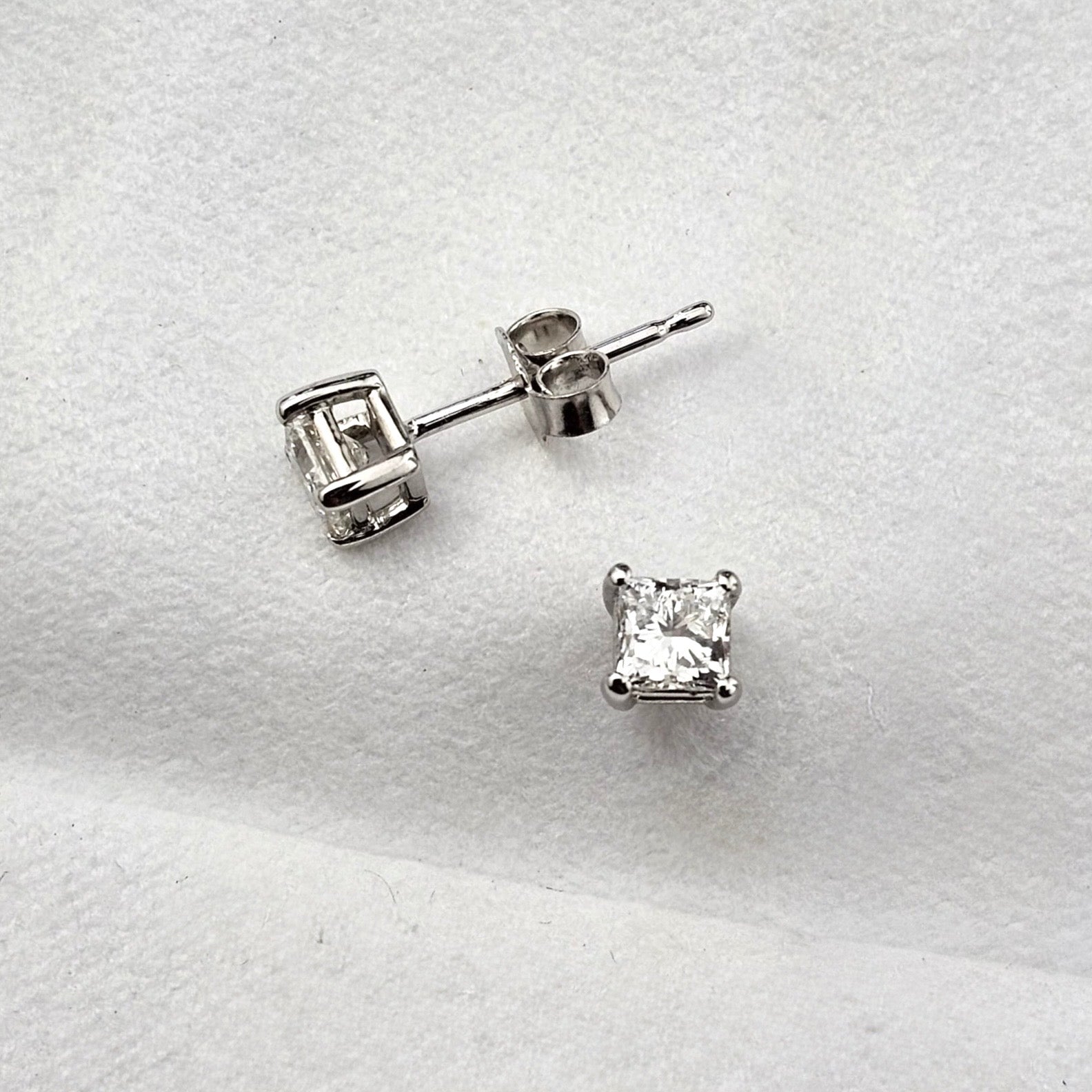 Princess Cut Diamond Stud Earrings
