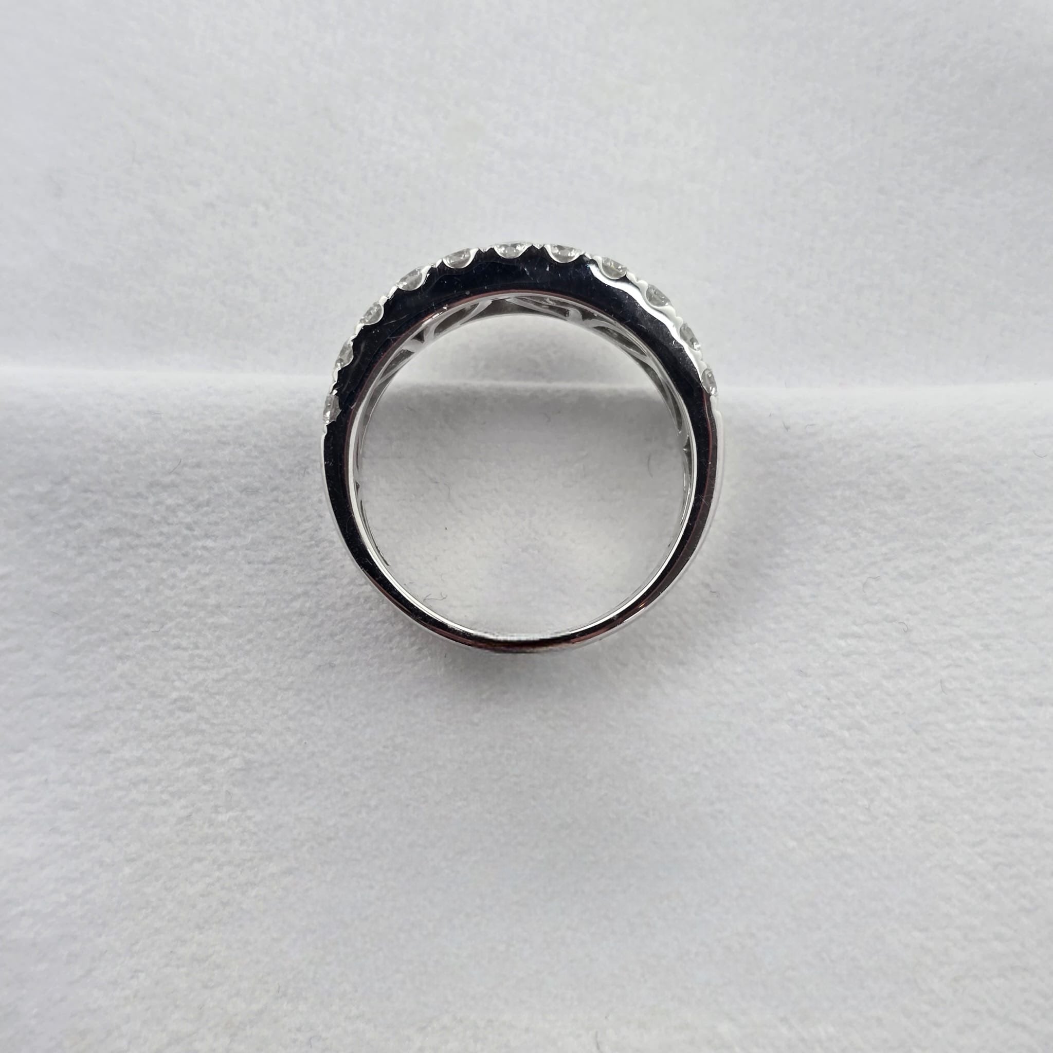 Triple Row Claw Set Diamond Ring