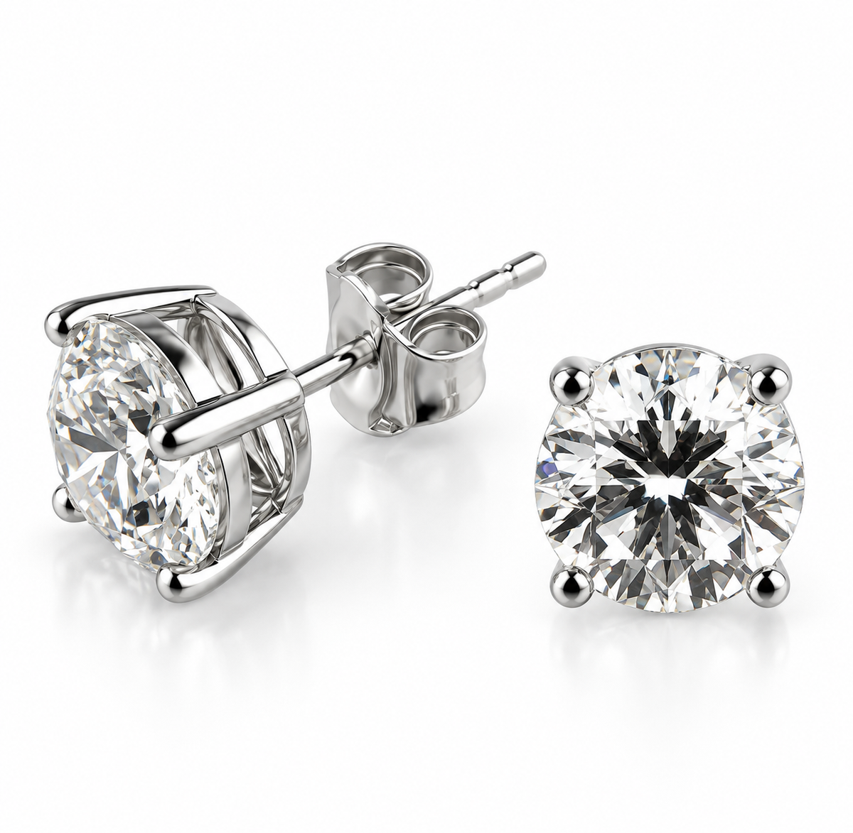 Lab Grown Round Diamond Studs