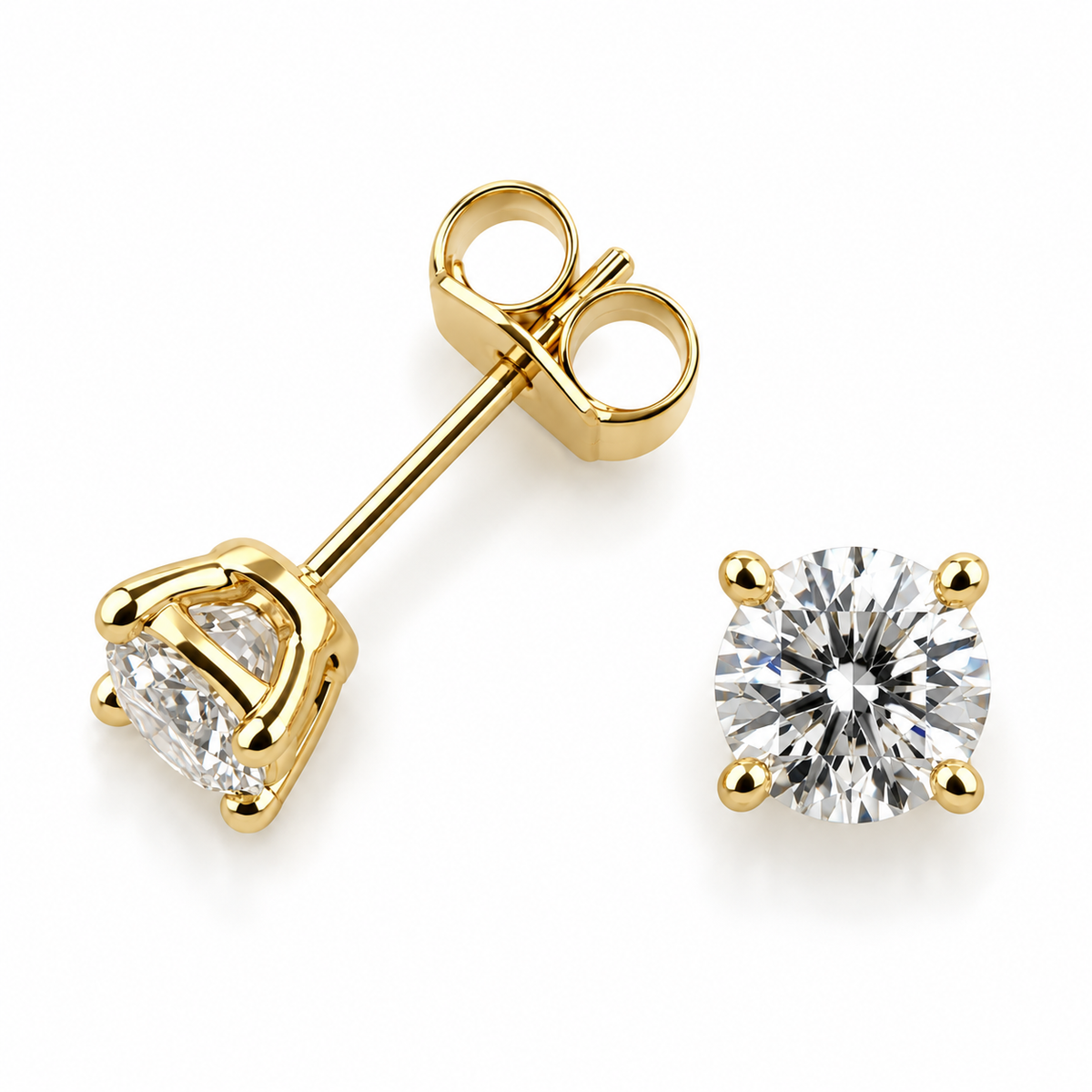 Lab Grown Round Diamond Studs