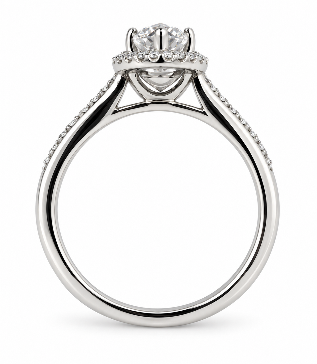 Marquise Diamond Halo Ring