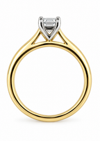 Emerald Diamond Solitaire Ring