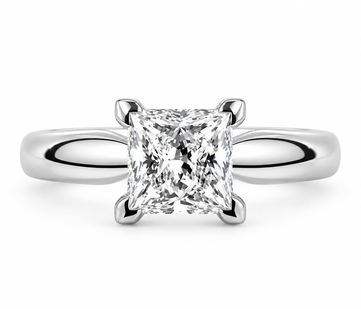 Princess Diamond Solitaire Ring