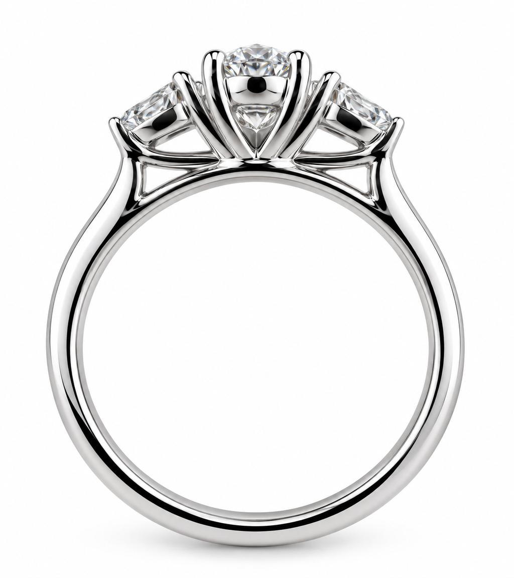 Oval and Pear Diamond Trilogy