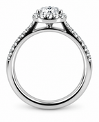 Pear Diamond Halo Ring