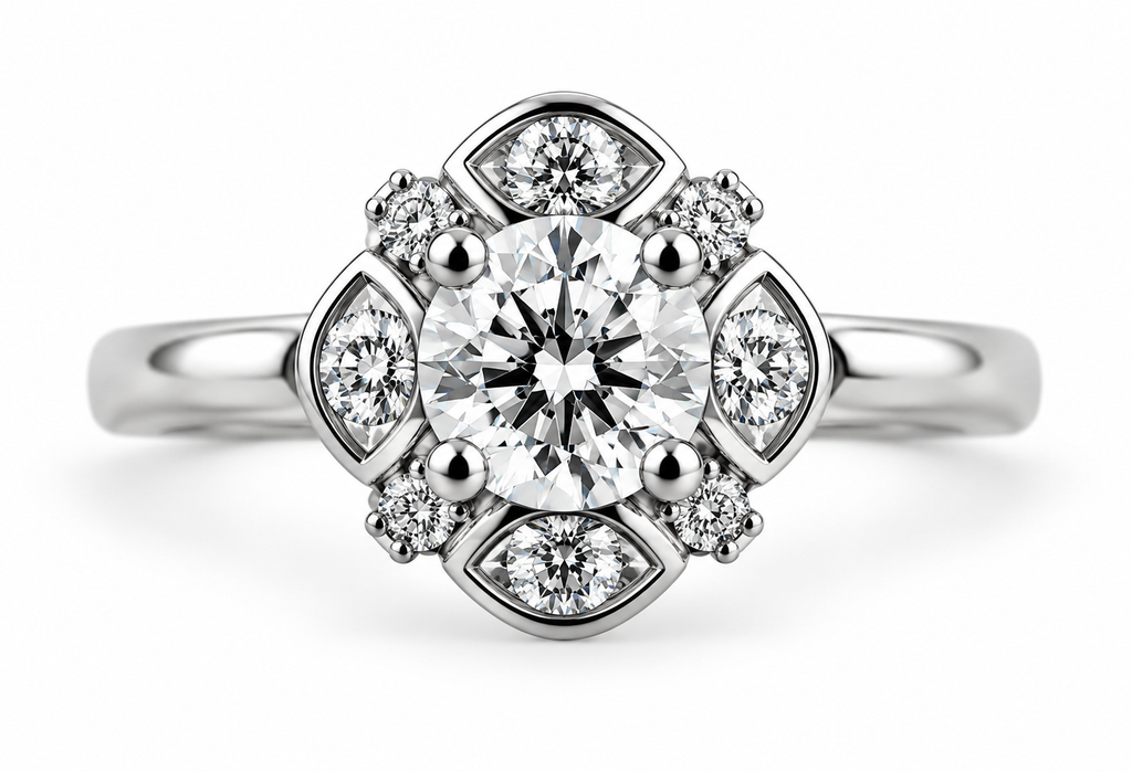 Vintage Cluster Diamond Ring