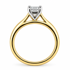 Emerald Diamond Solitaire Ring