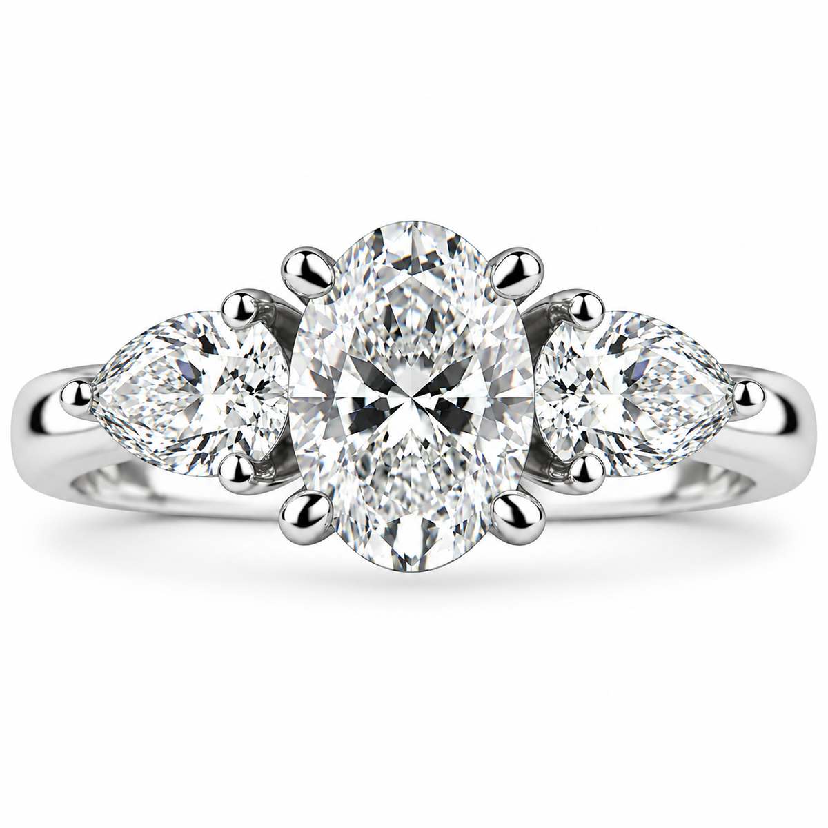 Oval and Pear Diamond Trilogy