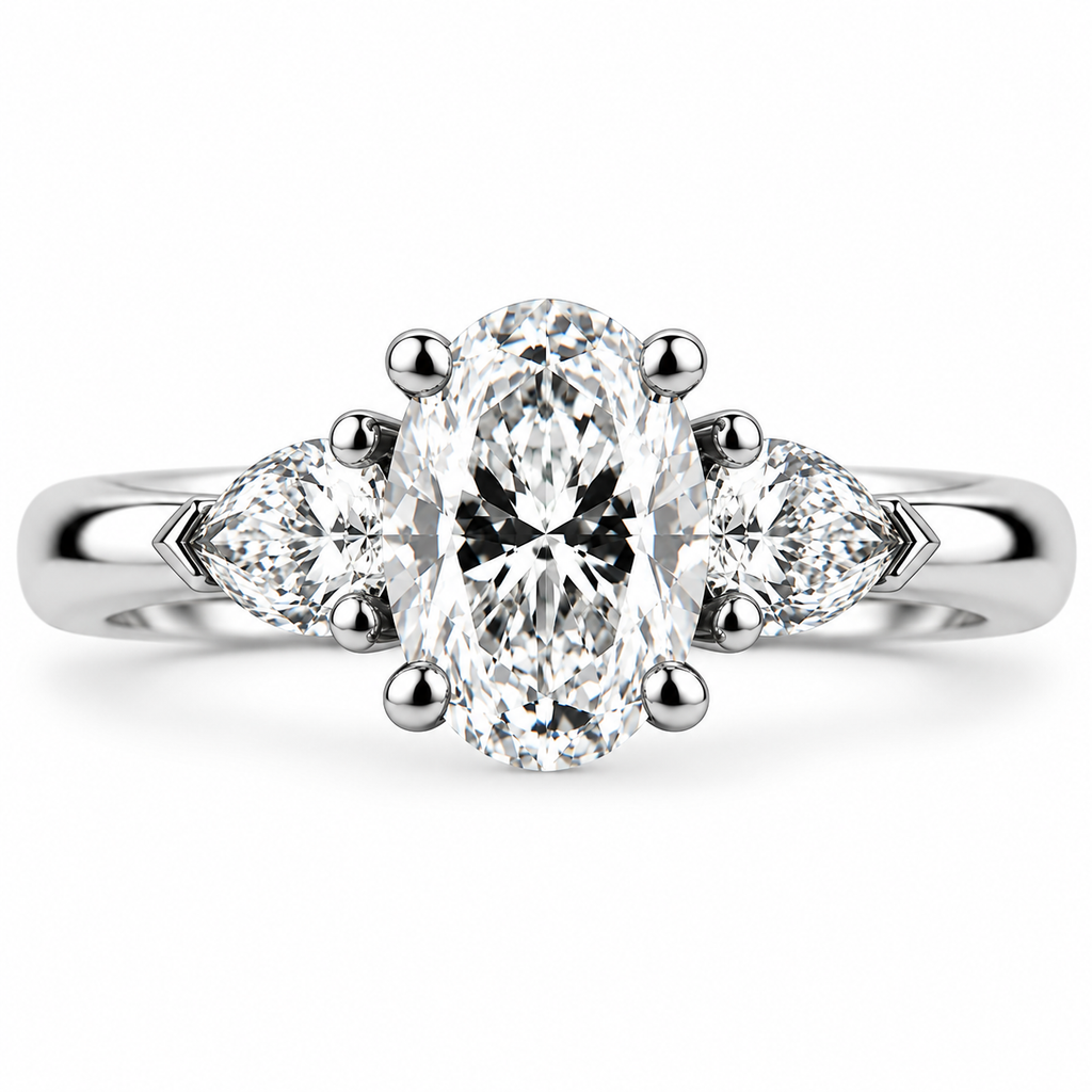 Oval and Pear Diamond Trilogy