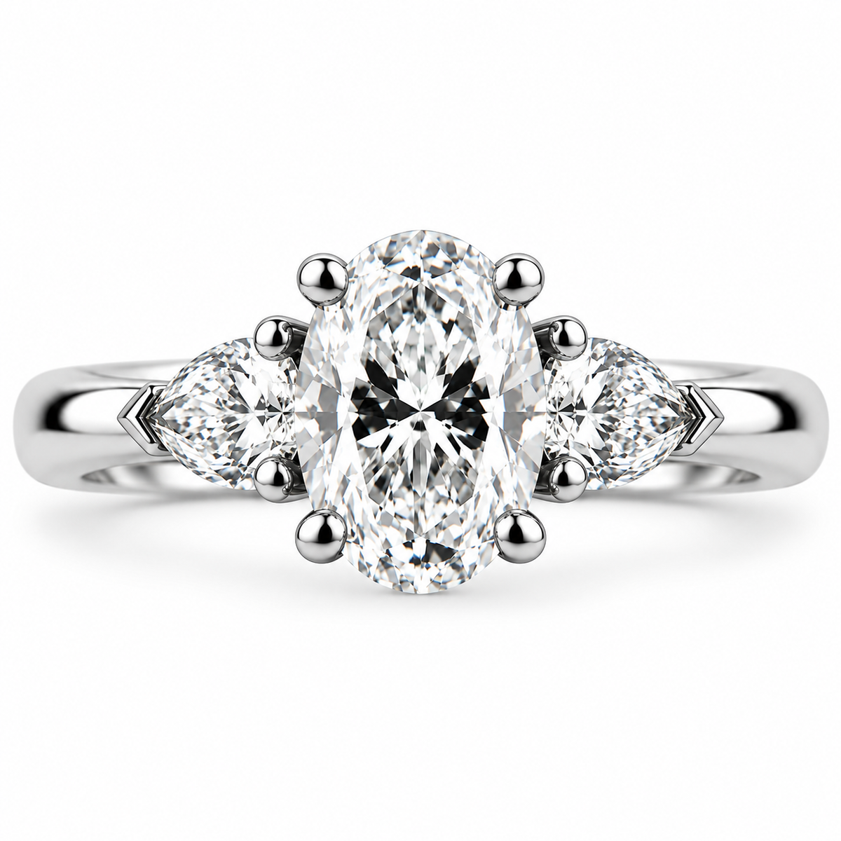 Oval and Pear Diamond Trilogy