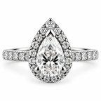 Pear Diamond Halo Ring